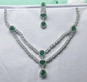 Elegant Green AD stone Jewellery Set