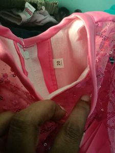 Peach Party Dress For 3-4 Year