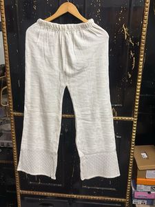 White woolen Palazzo Pants