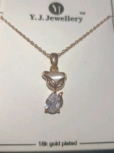 Anti Tarnish 18k Gold Plated Cute Cat Pendants