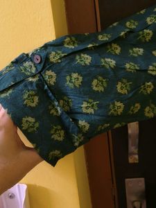 Green Printed Kurta