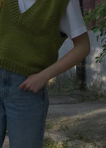 Green Knit Vest - Trendy Layering