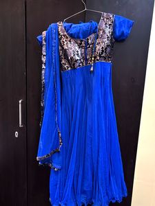 Royal Blue Anarkali Dress