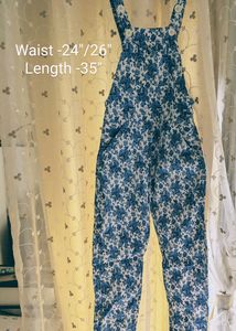 New Blue Flowery Dungree