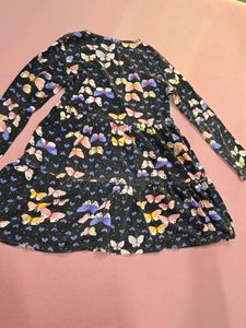 Black (Charcoal Grey) Floral Frock From H&amp;M - USA