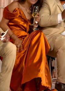 Rustic Brown Satin Dress