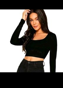 Classic Black Crop Top