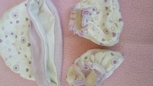 8 Set Cap,booties And Mittens Combo