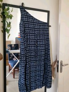 Elephant Print One Shoulder Dress