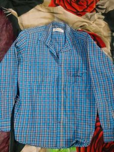Blue Checkered Casual Shirt