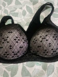 Black Lace Detail Bra