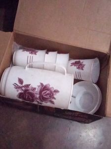 Jug Glass Set, Drink Juice Kicthen Plastic Gilas