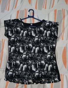 Black And White daily wear t-shirt.