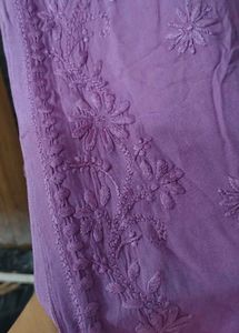 Lavender lucknowi Kurta Set