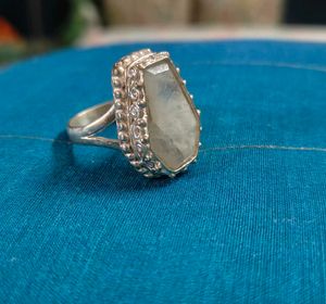Coffin Moonstone Ring