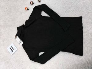 Zara Black Turtleneck Long Sleeve Top