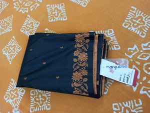 Copper Zari Karan Silk Saree With Bp