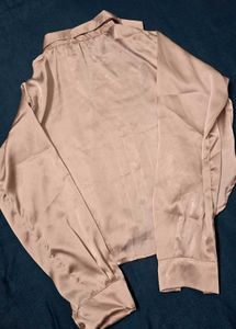 Pink Satin Shirt