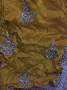 Golden Embroidered Kurti Top
