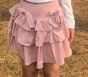 Coquette High Waist Plain Bow Mini Tiered Skirt