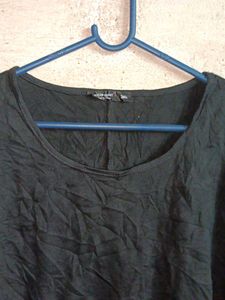 SHEIN Oversized Summer Mesh Long Top Black