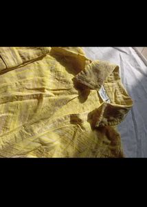 Yellow Cotton Fancy Shirt