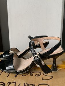 Black Square Toe Heels