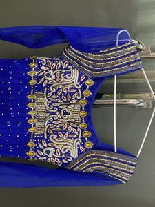 Beautiful Blue Anarkali Heavy Embroidery