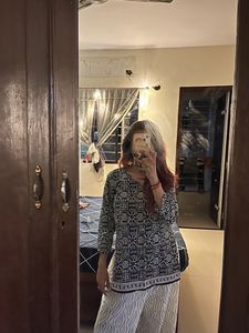 Black Short Cotton Kurti