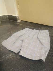 Silver Grey Checked Boxer Shorts