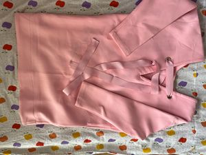 pink puffy pocketed  dress top
