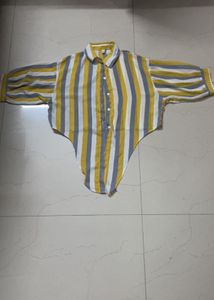 Tie Tshirt In Yellow Gray Colour.