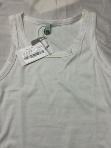 White Ribbed Tank Top