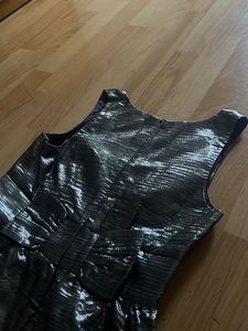 French Connection Metallic Back Now Detail Dress