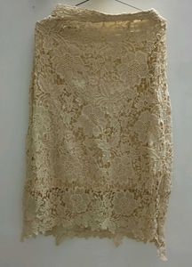 Elegant Beige Lace Skirt