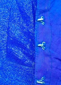 Shimmery Blue Saree With Blouse