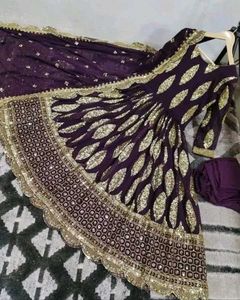 PURPLE GOWN SET