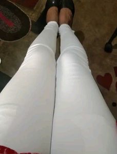 White High-Waisted Jeans Buy Soon
