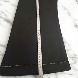 Black Wide-Leg Artistic Face Print Pants