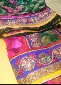 “Elegance in Every Thread: Stunning Net Saree”