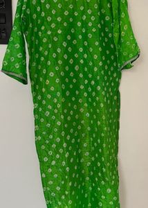 Green Bandhani Kurti