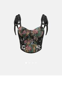 Floral Tapestry Corset Top