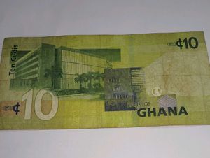 Ghana 10 Ceidi Currency Numismatic