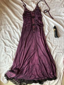 Vintage Y2K Purple Evening Gown