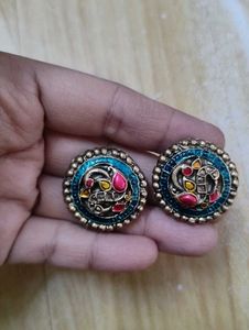 Terracotta Peacock design Necklace &amp; Earring Set