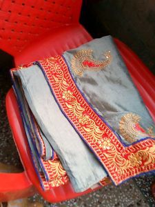 Elegant Embroidered Saree
