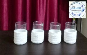 Handmade Crochet Jar Covers - Set of 4