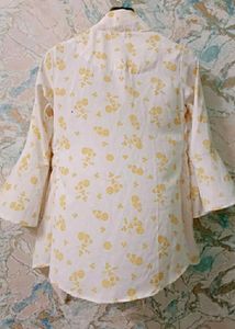 Yellow Floral Dress with Shrug