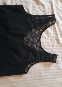 Forever 21 Black Bodysuit With Net