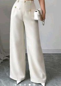 savana Wide Leg Cream Trousers